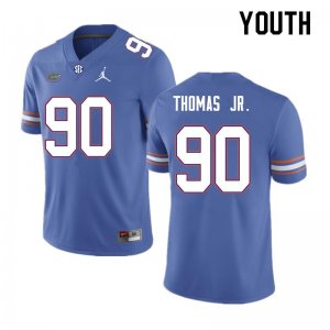 Youth Florida Gators #90 Chris Thomas Jr. NCAA Nike Royal Authentic Stitched College Football Jersey WFT4562BN